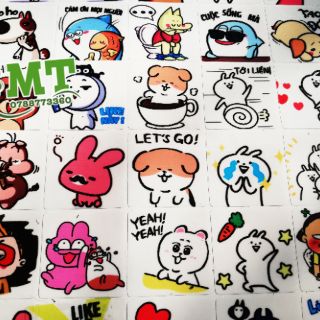 Tem sticker siêu cute 600c 4x4cm