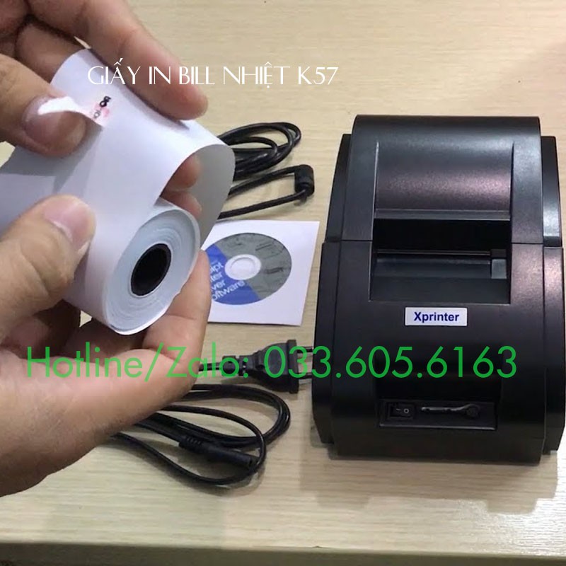 Combo 5 cuộn giấy K57 bọc bạc