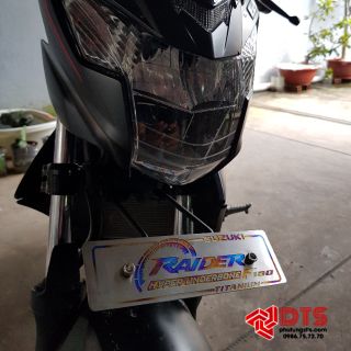 Combo Gọng biển số Và Biển Titan cho Satria Fi - Raider Fi