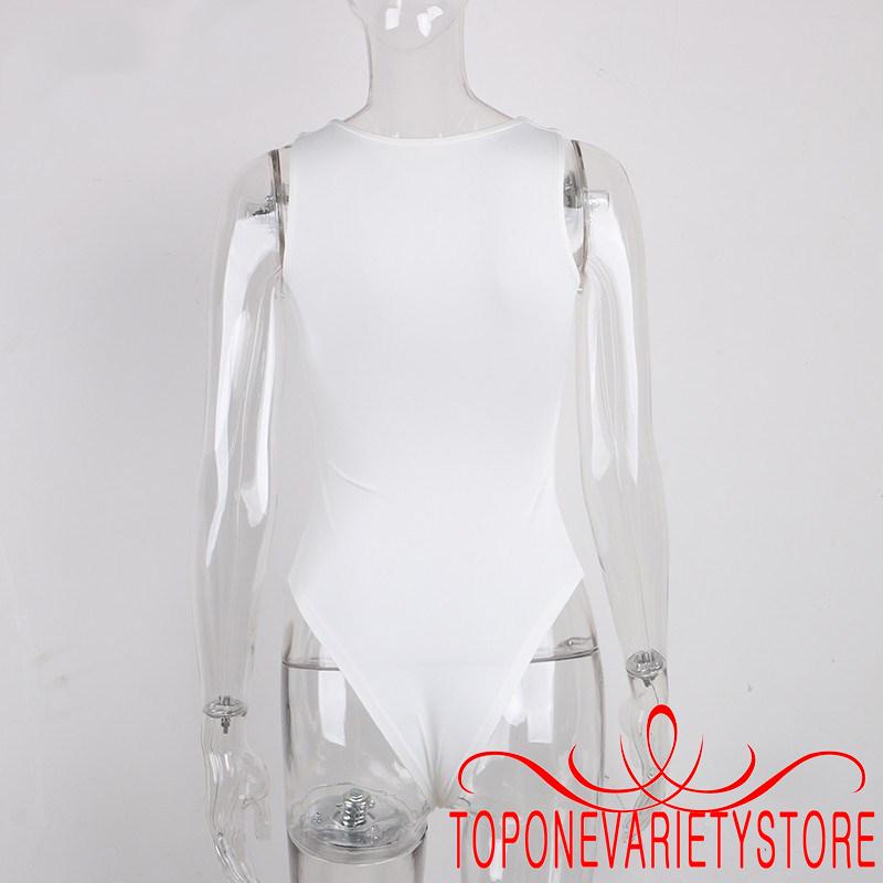 TOPQ-Women Solid Color Summer Slim Fit Sleeveless Slimming Base Bodysuit | WebRaoVat - webraovat.net.vn