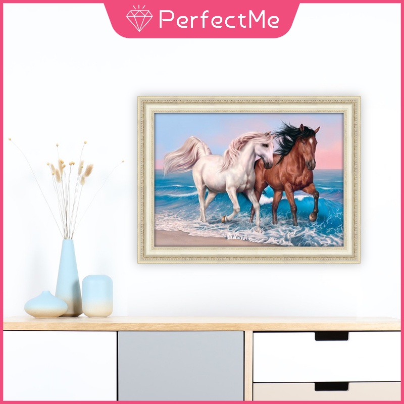 Bộ Tranh Đính Đá 5D Tự Làm 40x30cm Hình Chú Ngựa Bay Xinh Xắn Kèm Phụ Kiện