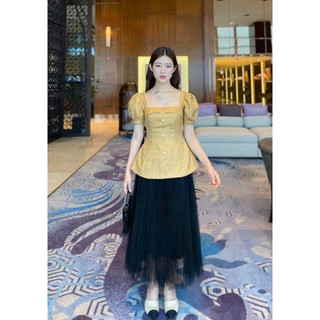 Áo dạ tweed cộc tay - Jane Top