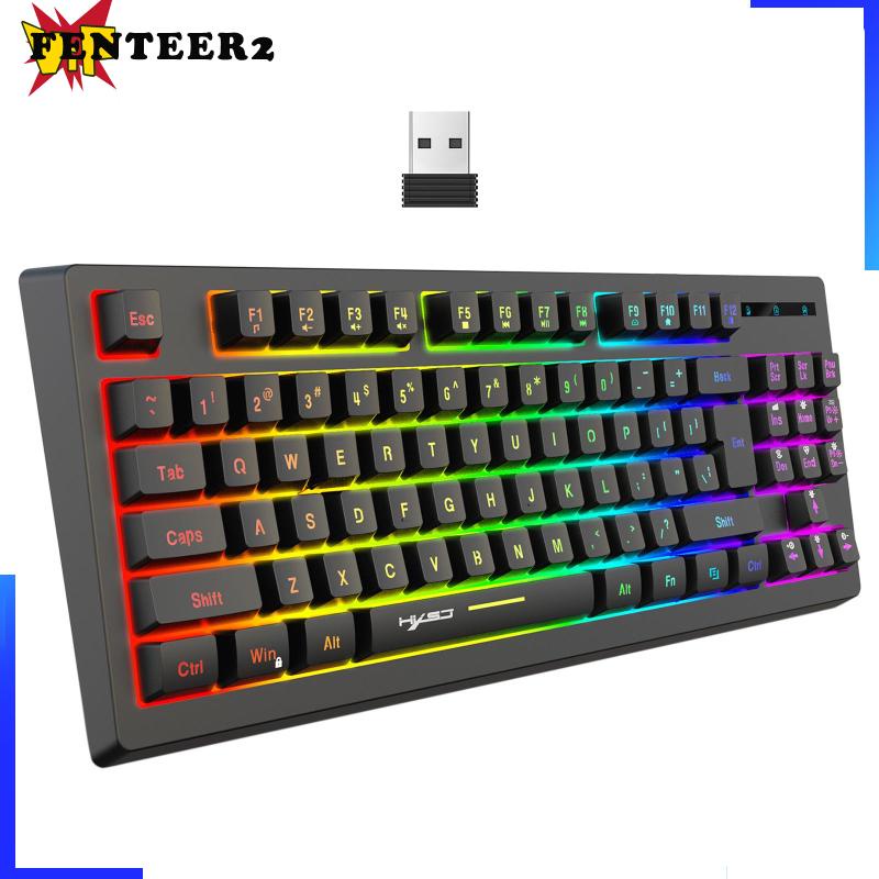 Bàn PhíM Cơ Không Dây 87 Phím 2.4G, TíCh HợP ĐèN NềN RGB