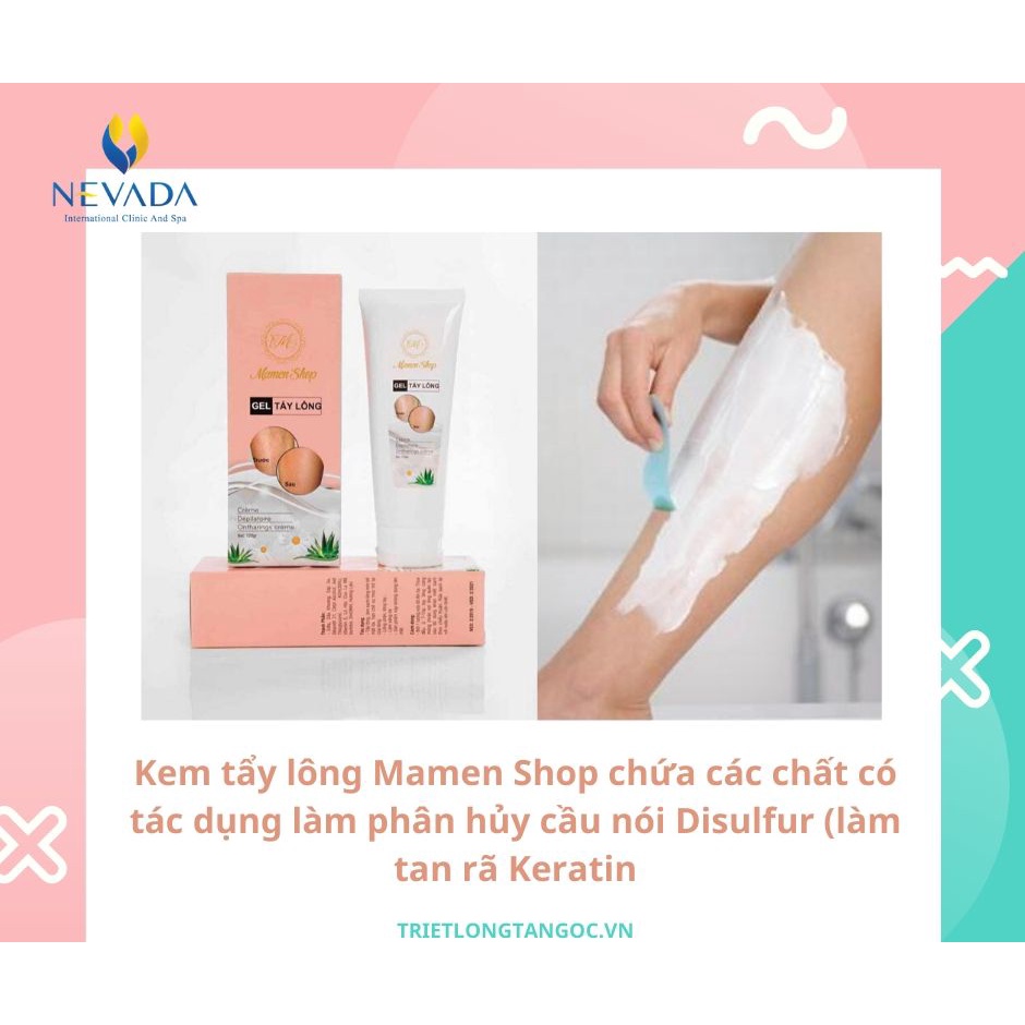 [Full Combo] Kem tẩy lông + cao triệt lông vùng kín, nách, chân Mamen Shop, an toàn da nhạy cảm, êm không rát