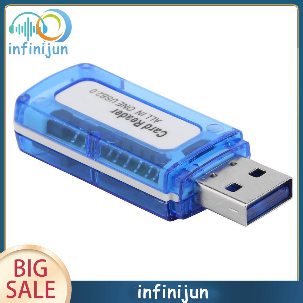 Đầu Đọc Thẻ Nhớ 4 Trong 1 USB 2.0 Cho Thẻ Nhớ Micro SD TF M2