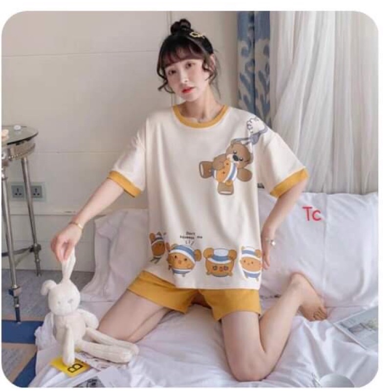 Bộ đùi gấu vai viền vàng TC6