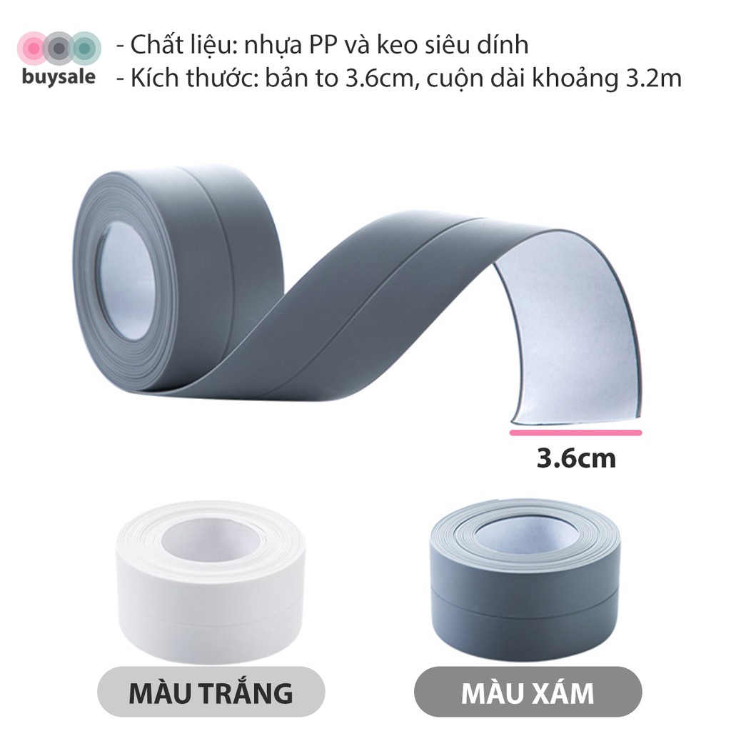 Băng keo dán chống thấm nước trong bếp, nhà vệ sinh 3.6 x 320cm - buysale - BSPK152