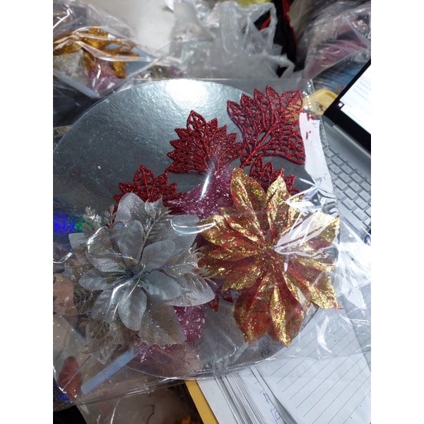 Combo hoa trang trí tháp bánh tài lộc(TẶNG KÈM KEO NẾN)