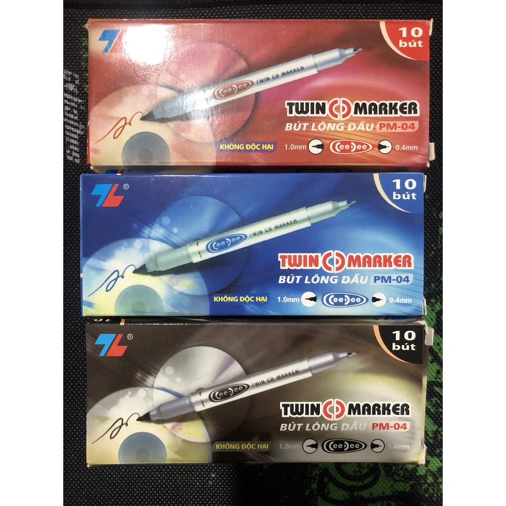 Bút Dạ Kính PM-04 2 Đầu Bút