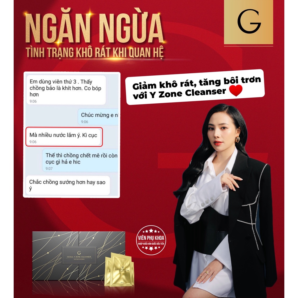 Combo Thu hẹp Bikini YZONE CLEASER 15 viên và Kem Hồng Nhũ Bi 5ml XXVIRGIN N