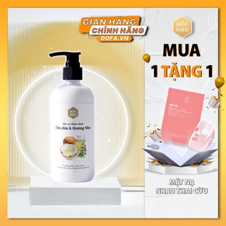 Dầu xả dầu dừa & hương nhu - Giúp tóc bồng bềnh và suôn mượt, Tặng Nạ