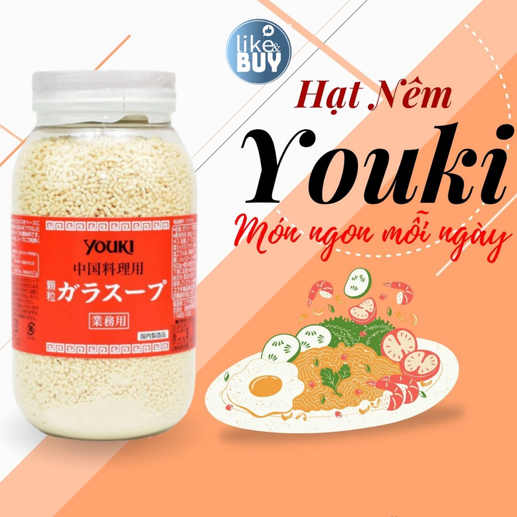 Bột nêm Youki Nhật Bản chiết xuất từ thịt và rau củ đậm đà dinh dưỡng 500G - hàng ngoại Like&Buy