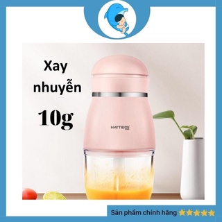 Máy đa năng HATTIECS 300ml 6 lưỡi - máy xay thịt, thức ăn dặm cho bé Tặng