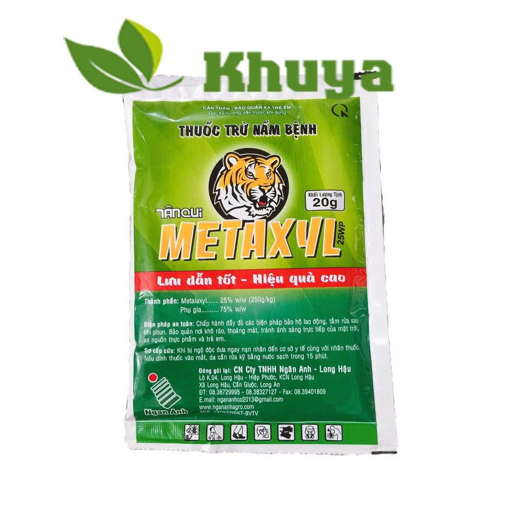 Chế phẩm trừ nấm bệnh Metaxyl 25WP Tân Qui 20gr