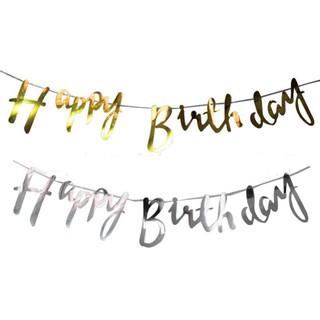 Đồ trang trí Chúc mừng sinh nhật Foil Banner Pennant Glitter Đảng treo trang trí nội thất