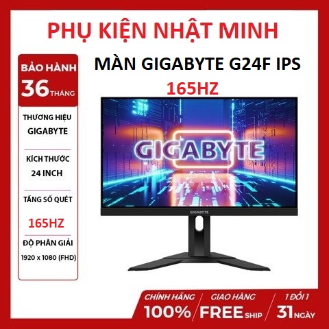Màn hình Gigabyte G24F 24″ SS IPS FHD màn Gaming đẳng cấp tinh tế phù hợp mọi không gian Chính hãng bảo hành 36 tháng