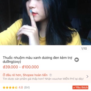 Thuốc nhuộm màu xanh dương đen kèm trợ dưỡng