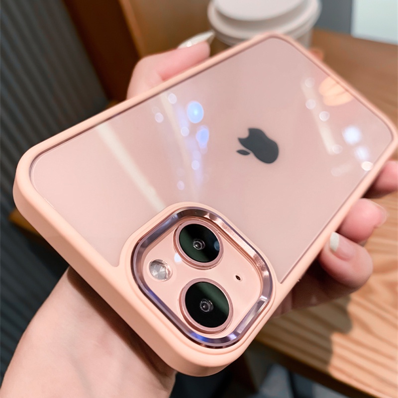 Ốp Điện Thoại Khung Mềm Trong Suốt Chống Sốc Sang Trọng Cho IPhone13 12 11 Pro Max X XR XS