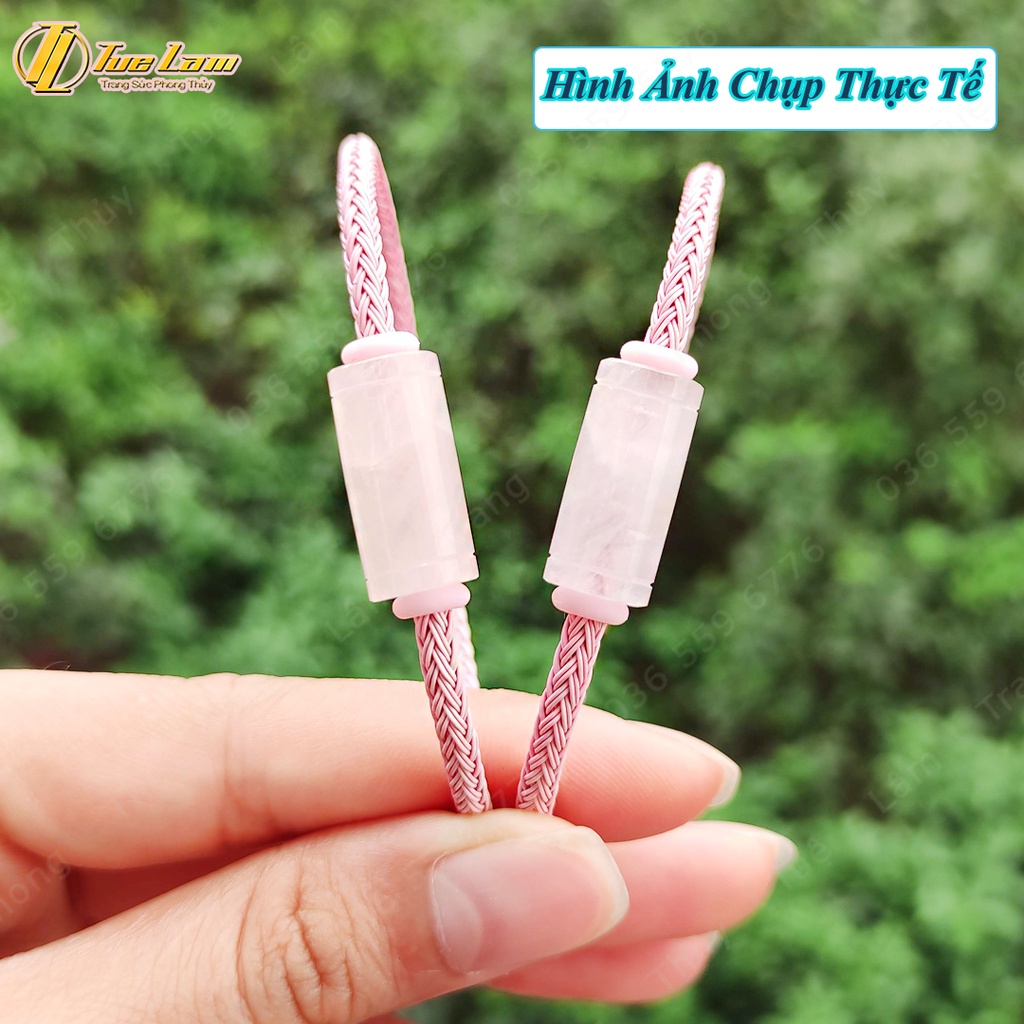 Vòng tay lu thống thach anh hồng hợp mệnh hỏa, thổ, chiêu tài hút lộc may mắn - Tuệ Lâm