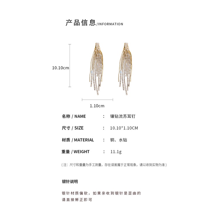 Bông Tai Tua Rua Bằng Bạc Phong Cách Âu Mỹ