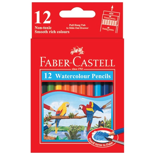 Faber-Castell-114461-Chì Màu Nước Parrot - 12 Màu Ngắn