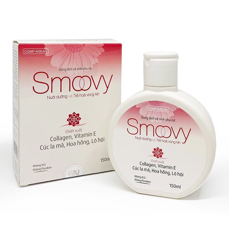 SMOOVY-Dung dịch vệ sinh phụ nữ,dưỡng ẩm và làm hồng vùng kín