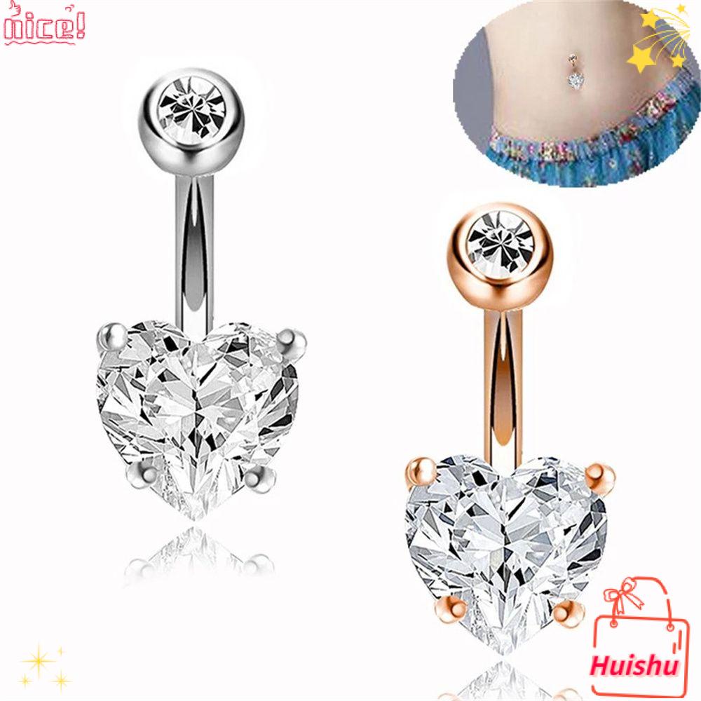 Thanh Rốn HS|Khuyên Rốn Không Xỏ Lỗ Đính Đá CZ