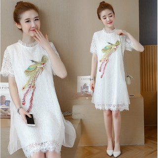 Đầm bầu ren 3 lớp chất đẹp azuno