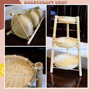 Kệ Trúc 3 Tầng - Đựng Hoa Quả - Hành Tỏi - Thân Thiện Môi Trường - HANDICRAFT SHOP
