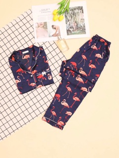Bộ lụa hồng hạc dài