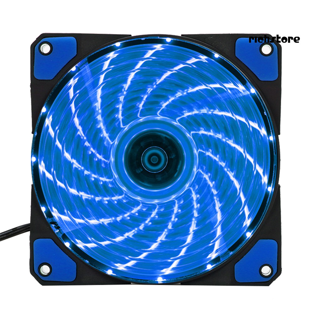 Quạt Tản Nhiệt 12x12cm 12v 15 Led Cho Pc