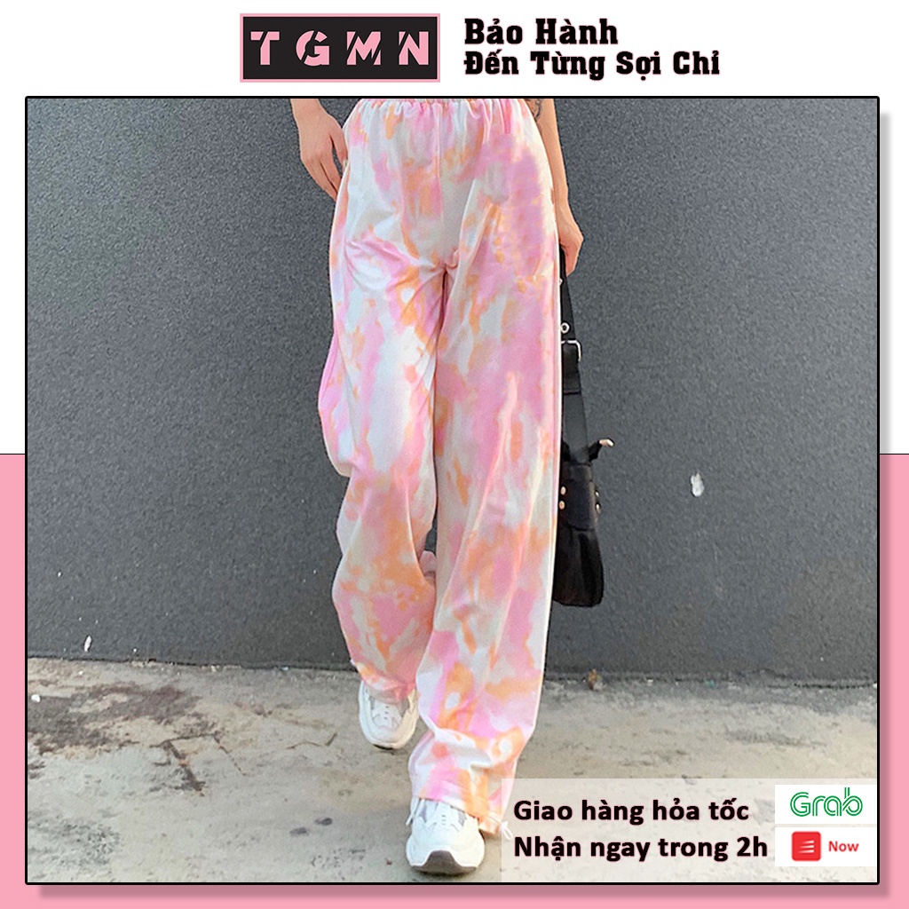 Quần Loang Dài Ống Rộng Có Dây Rút Màu Sắc của TGMN
