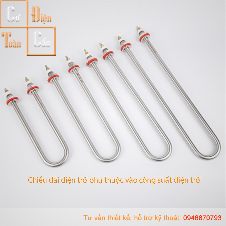 Thanh nhiệt đun nước U đơn ĐIỆN TRỞ NỒI PHỞ, NẤU CHÁO, NỒI HƠI