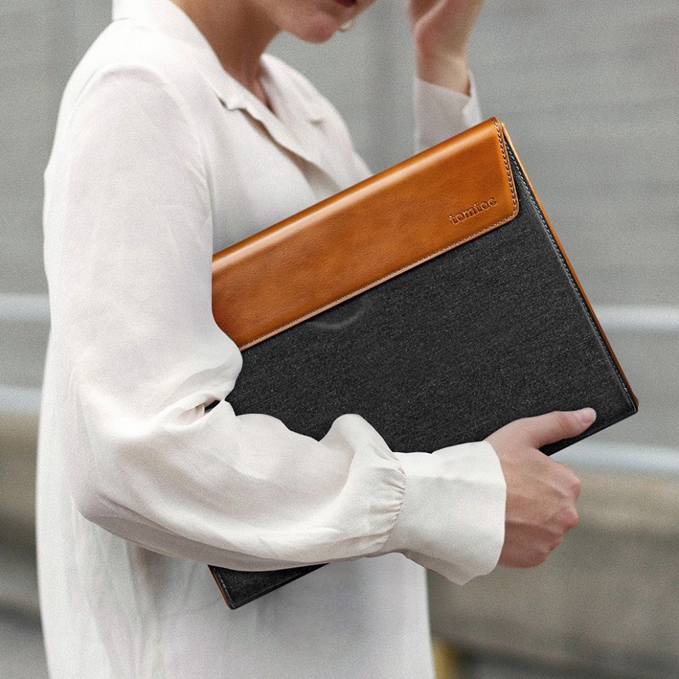 Bao Da Cao Cấp, Túi Tomtoc  Premium Leather – H15 - Bảo Hành 12 Tháng