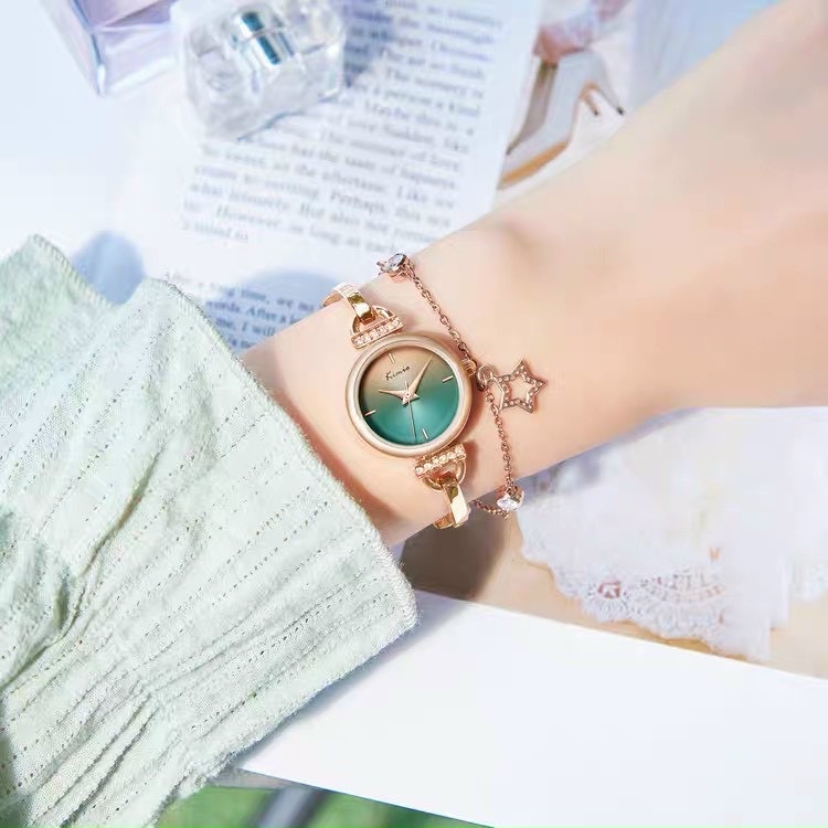 Đồng Hồ Nữ KIMIO 6400 dây rút kèm lắc điệu đà sang trọng hàng chính hãng