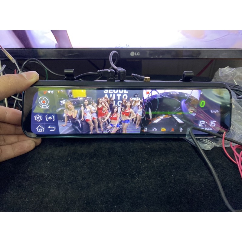 Camera hành trình trước sau Android 10” sim 4g 12 - 24v