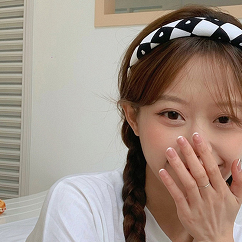 Băng Đô Mềm Co Giãn Chống Trượt Họa Tiết Hình Học Hợp Thời Trang Cho Nữ