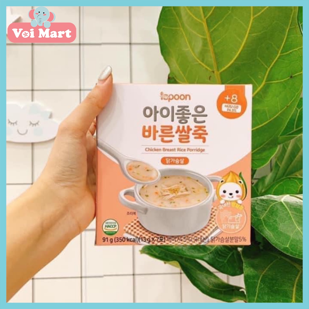 Cháo Ăn Dặm Hữu Cơ ISPOON Hàn Quốc Thơm Ngon Bổ Dưỡng Cho Bé Từ 6M+