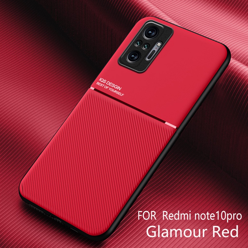 Ốp Điện Thoại TPU Mềm Phối Da Chống Sốc Mặt Nhám Có Từ Tính Cho Redmi note 10 10s pro 4G 5G