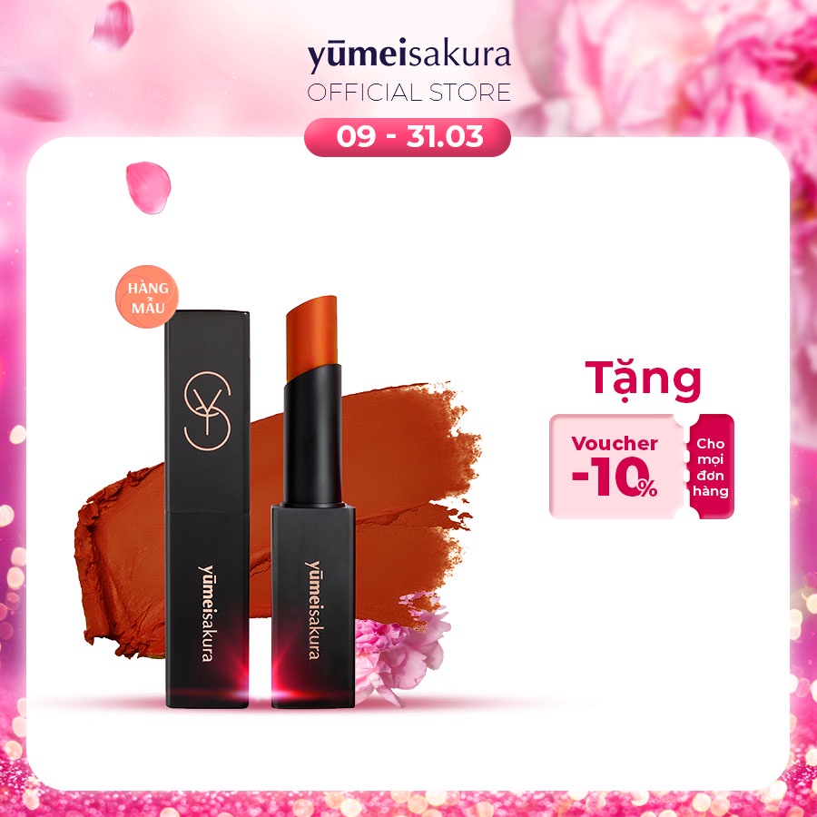 [Hàng Mẫu] Son Lì Mịn Yumeisakura Matte Revolution màu Cam Cháy YMS12 3.5gr