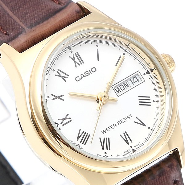 Đồng hồ nữ dây da Casio chính hãng Anh Khuê LTP-V006GL-7BUDF
