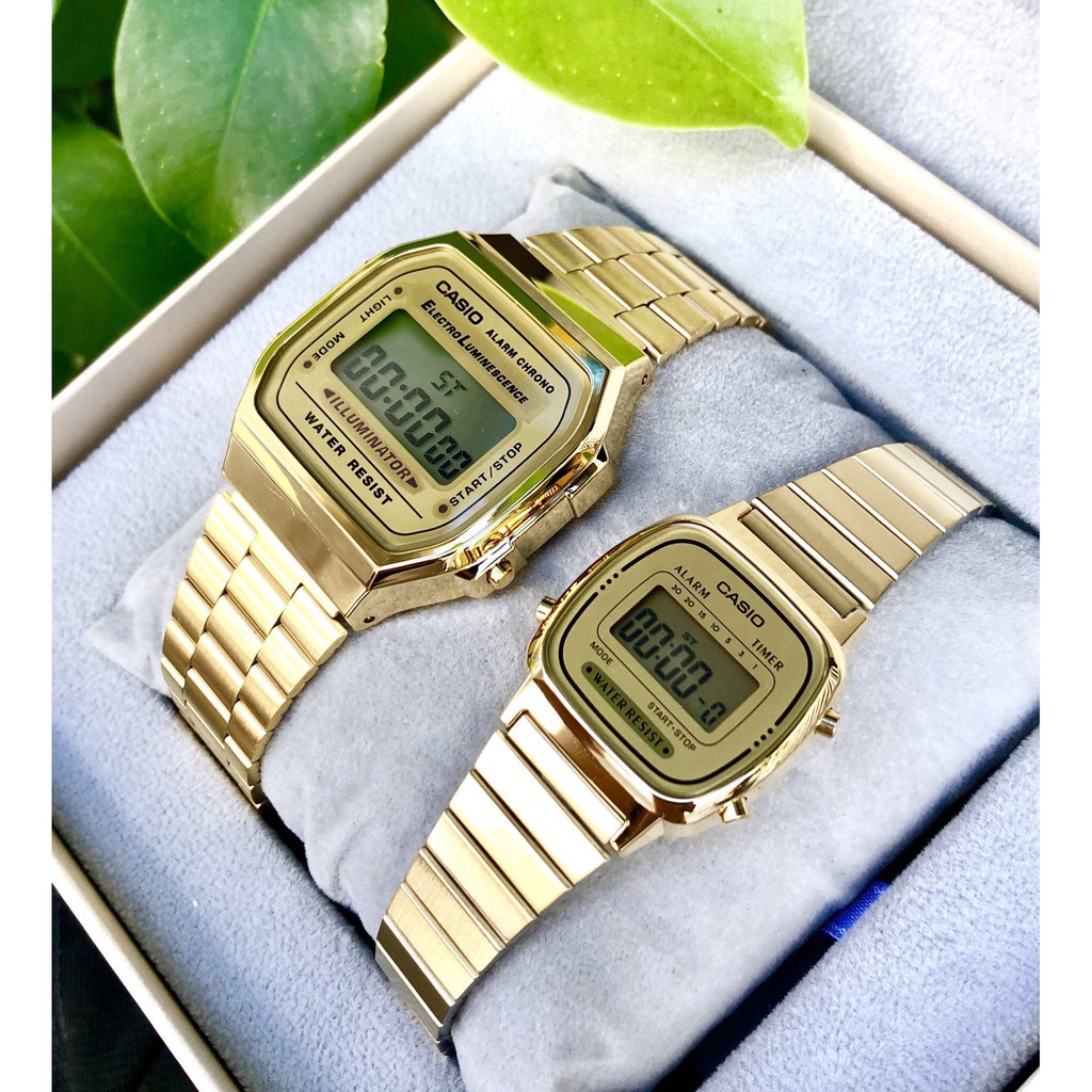 Đồng Hồ Nam Casio A168 Full Gold - FULLBOX