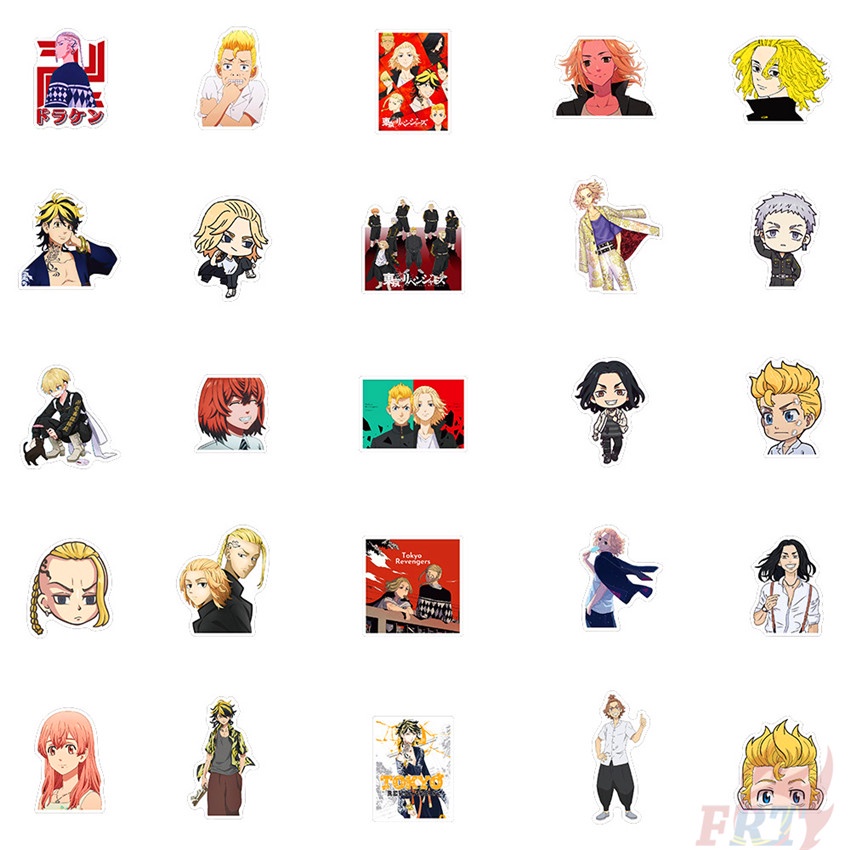 ❉ Tokyo Revengers Series 06 Anime Stickers ❉ 50Pcs/Set DIY Fashion Mixed Luggage Laptop Skateboard Doodle Decals Stickers