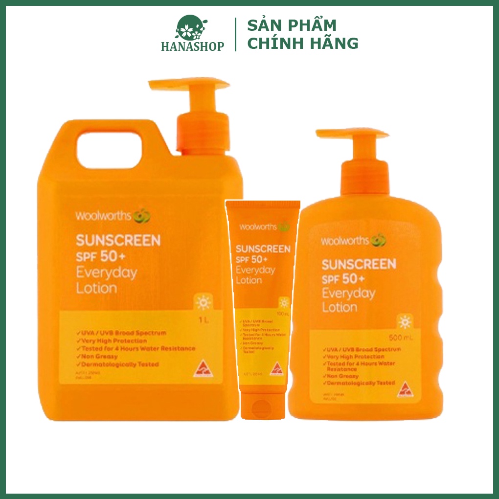 Kem chống nắng Woolworths Everyday Sunscreen SPF50+