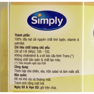 Dầu ăn Simply (400ml)