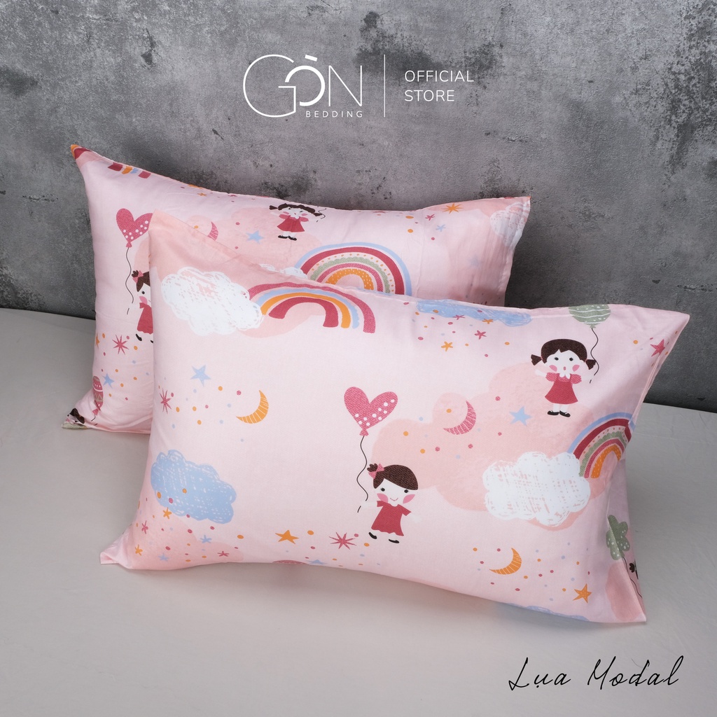 [Nhiều mẫu] 01 Vỏ Gối Nằm Gòn Bedding Lụa Modal Hàn Quốc 50x70 cm Hoạ Tiết Hoa &amp; Hoạt Hình
