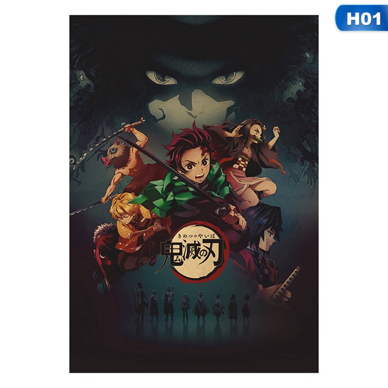 Tranh Treo Tường Trang Trí In Hình Anime Demon Slayer: Kimetsu No Yaiba 19.6x13.7inch