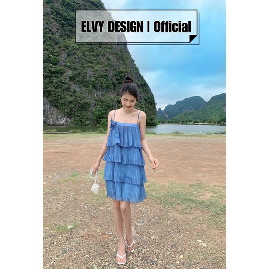 Váy dập ly 2 dây ELVY DESIGN
