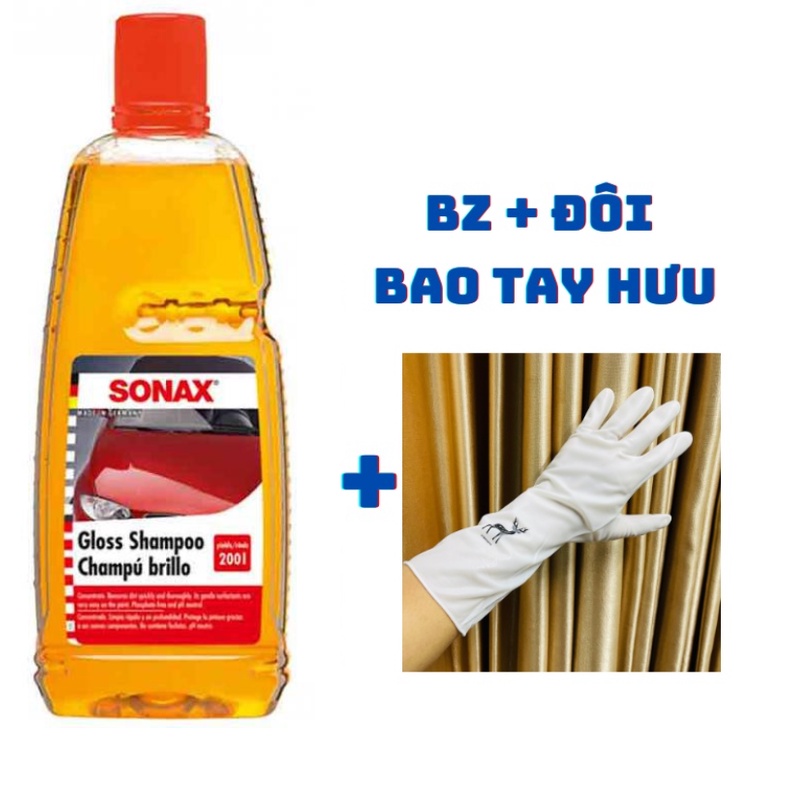 Nước rửa xe Sonax, dung dịch xà phòng rửa xe chuyên dụng Sonax Gloss Shampoo chai 1L