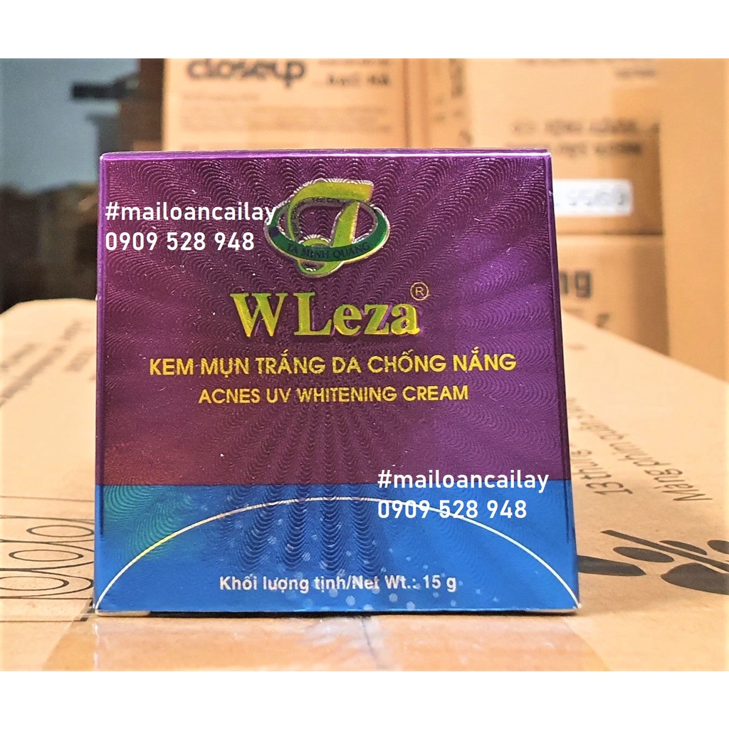Kem Wleza Tím Ngừa Mụn trắng da chống nắng 15g
